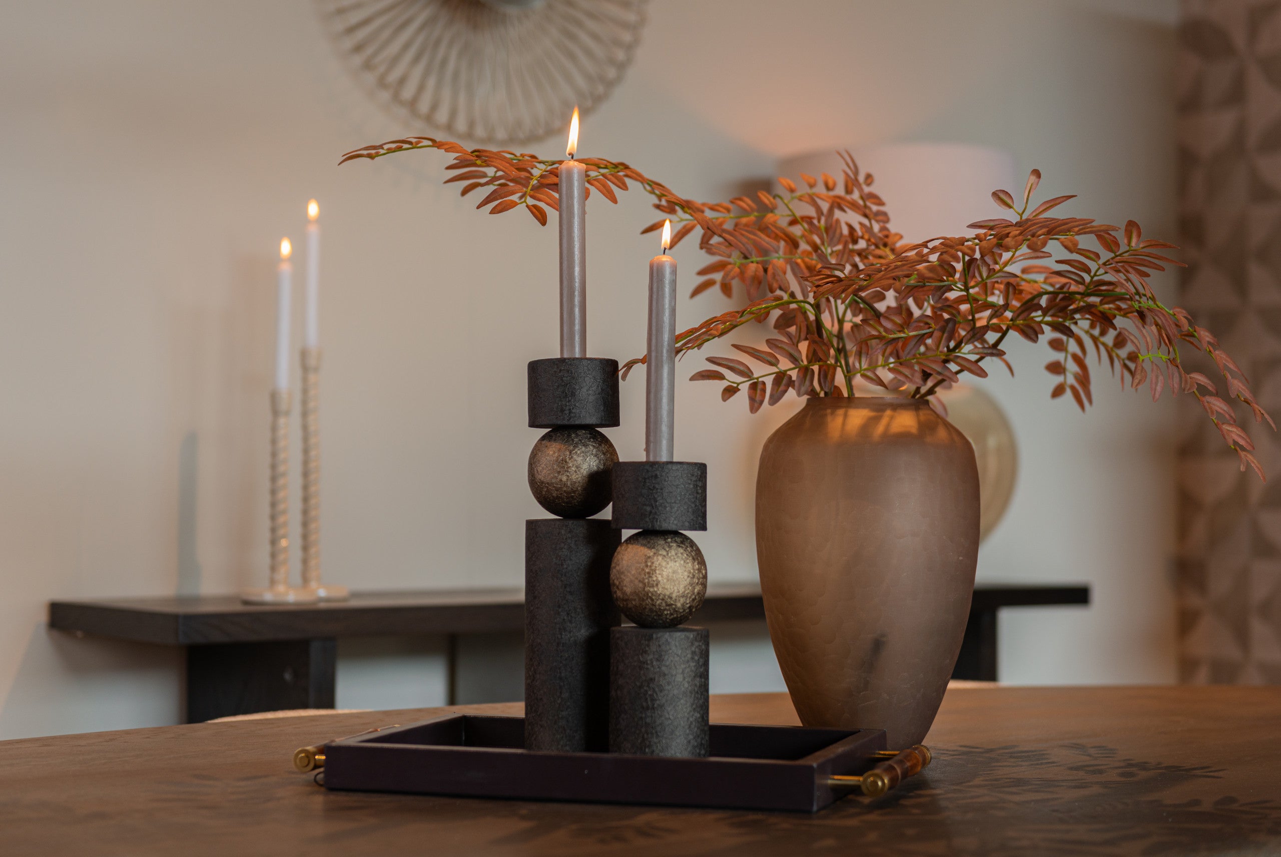 Richmond Interiors Kerzenhalter Hasley brass antique small Richmond Interiors