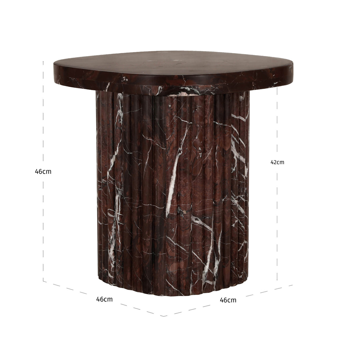 Richmond Interiors Beistelltisch Orchid burgundy Richmond Interiors