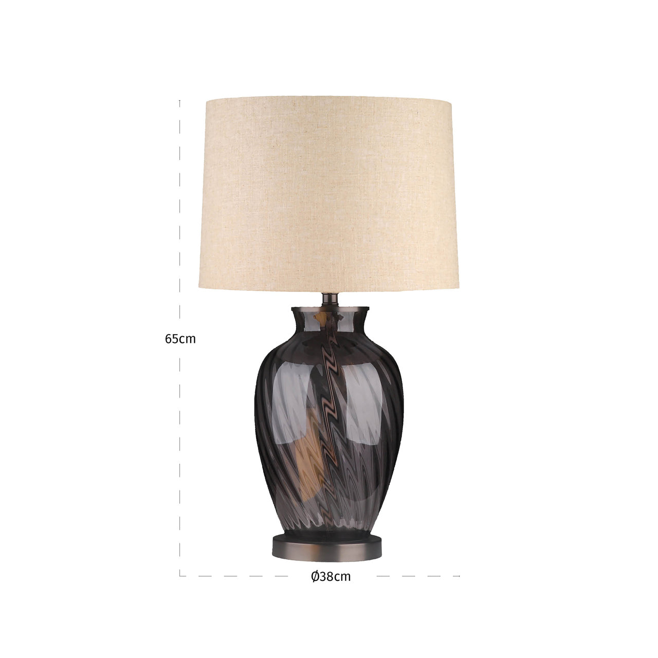 Richmond Interiors Tischlampe Rowan smoke Tischlampe Richmond Interiors