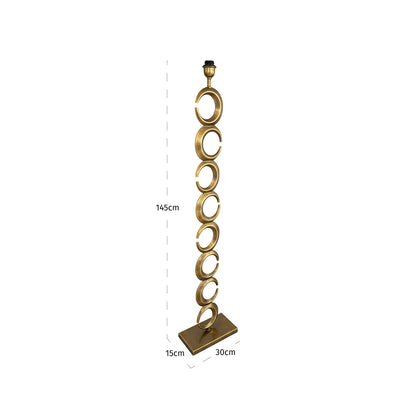 Richmond Interiors Stehlampe Amina brass antique Stehlampe Richmond Interiors