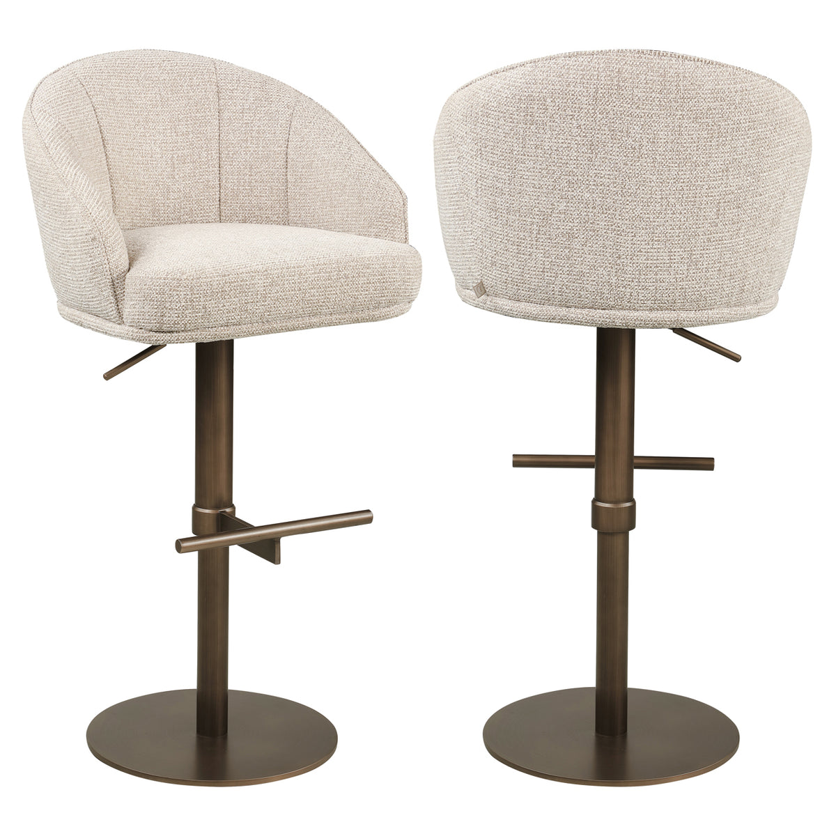 Richmond Interiors Barhocker Beverly natural fancy swivel