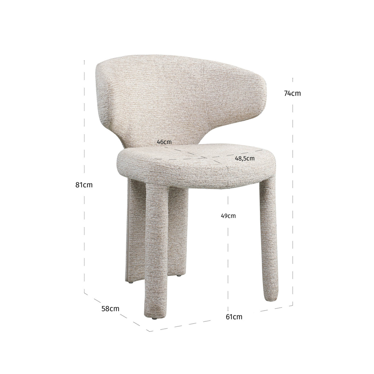 Richmond Interiors Esszimmerstuhl Viola natural linear