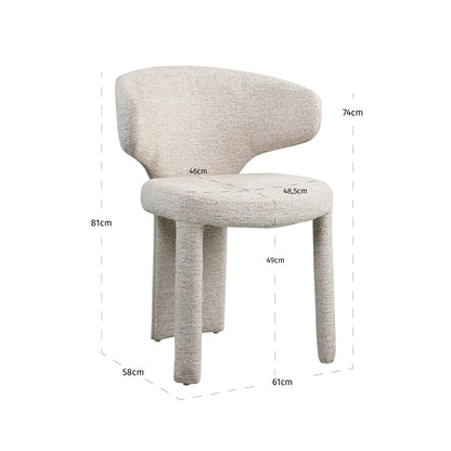 Richmond Interiors Esszimmerstuhl Viola natural linear