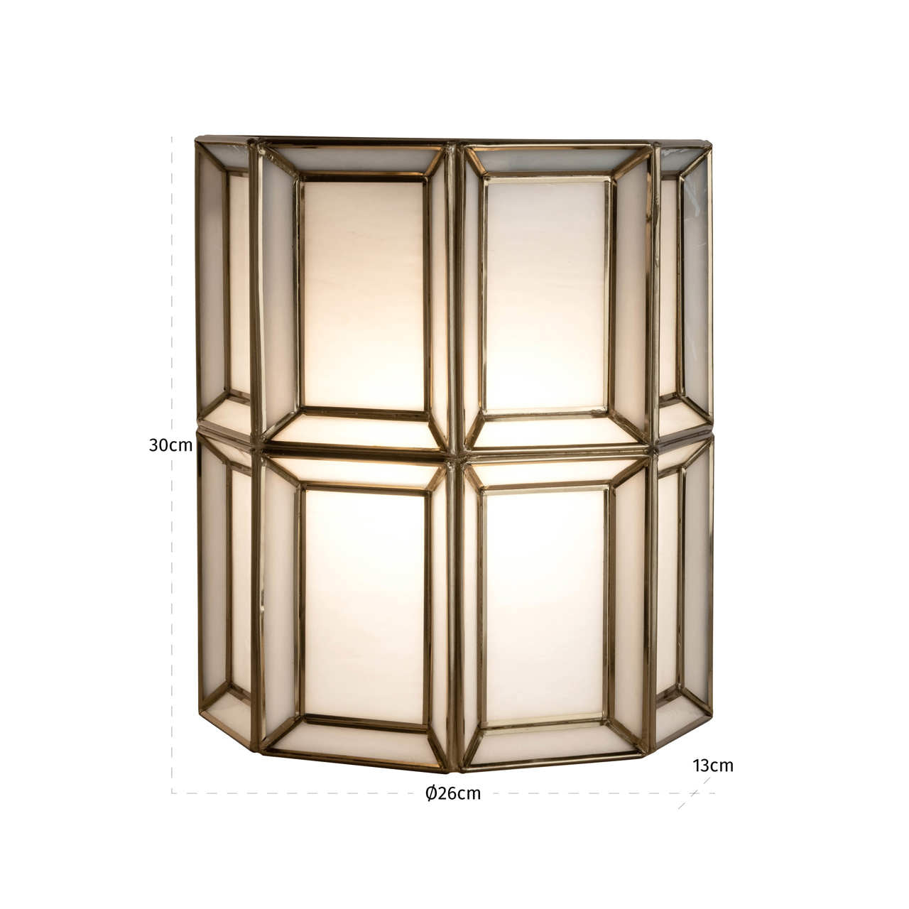 Richmond Interiors Wandlampe Amara brass antique Wandlampe Richmond Interiors