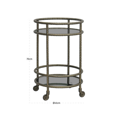 Richmond Interiors Servierwagen Macallan brass antique Servierwagen Richmond Interiors