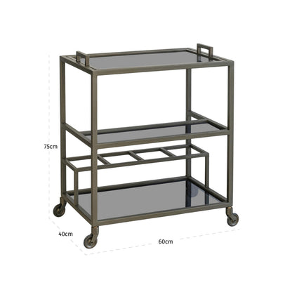 Richmond Interiors Servierwagen Ruinart brass antique Servierwagen Richmond Interiors