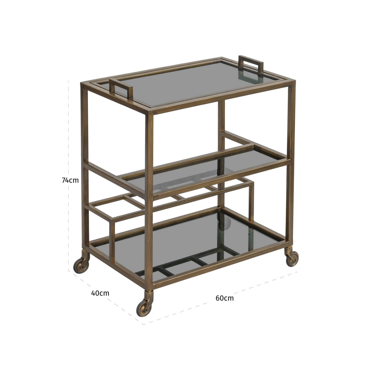 Richmond Interiors Servierwagen Ruinart brass antique Servierwagen Richmond Interiors