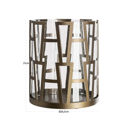 Richmond Interiors Windlicht Shandy brass antique big Windlicht Richmond Interiors