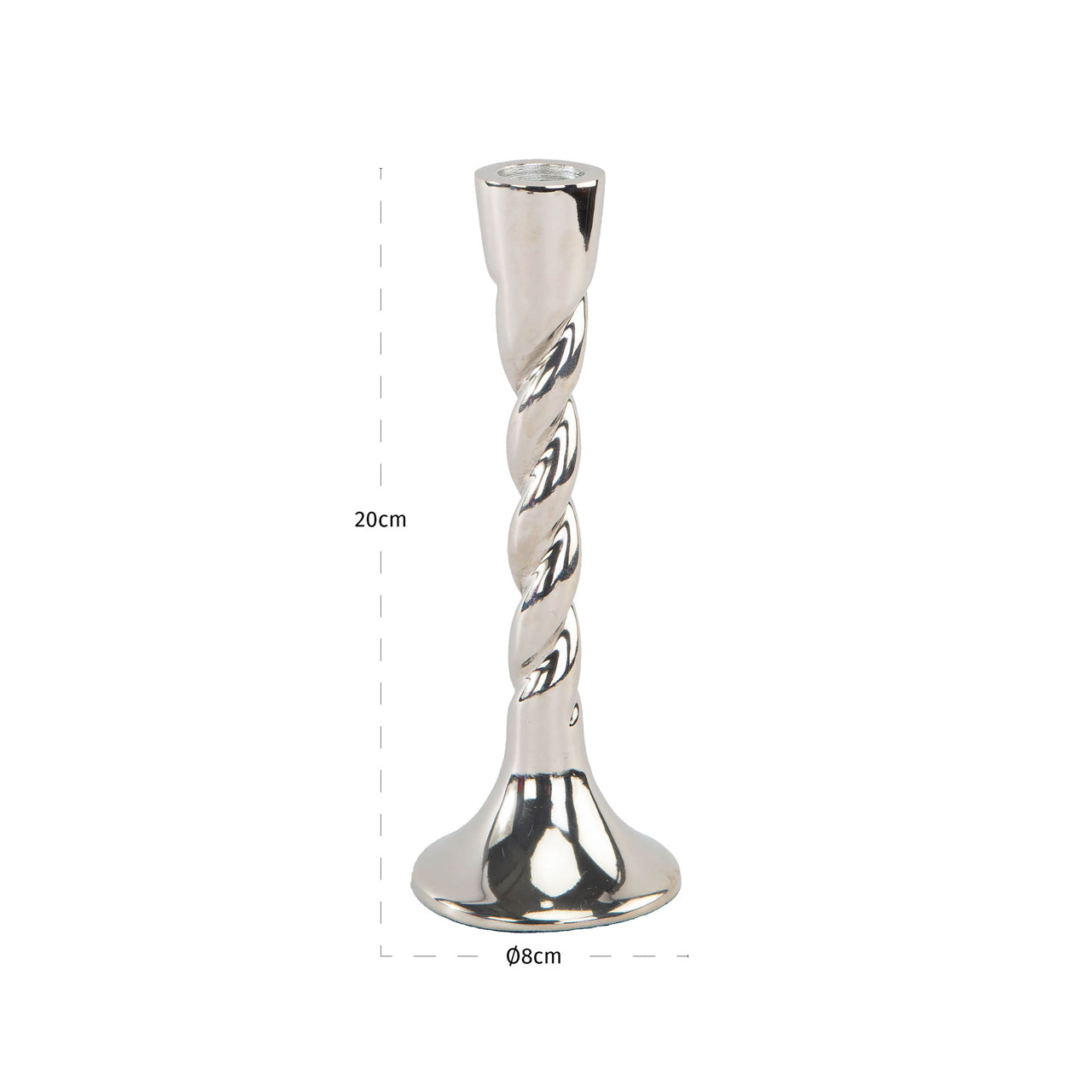 Richmond Interiors Kerzenhalter Crillon silver small Richmond Interiors