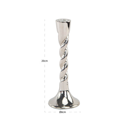 Richmond Interiors Kerzenhalter Crillon silver small Richmond Interiors