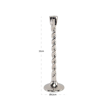 Richmond Interiors Kerzenhalter Crillon silver large Richmond Interiors