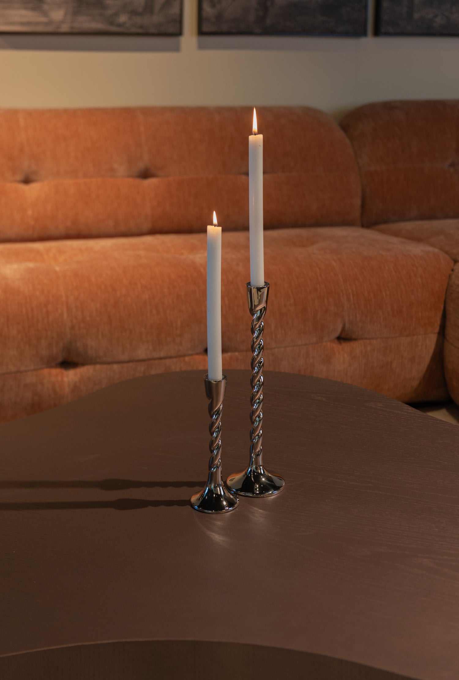 Richmond Interiors Kerzenhalter Crillon silver large Richmond Interiors