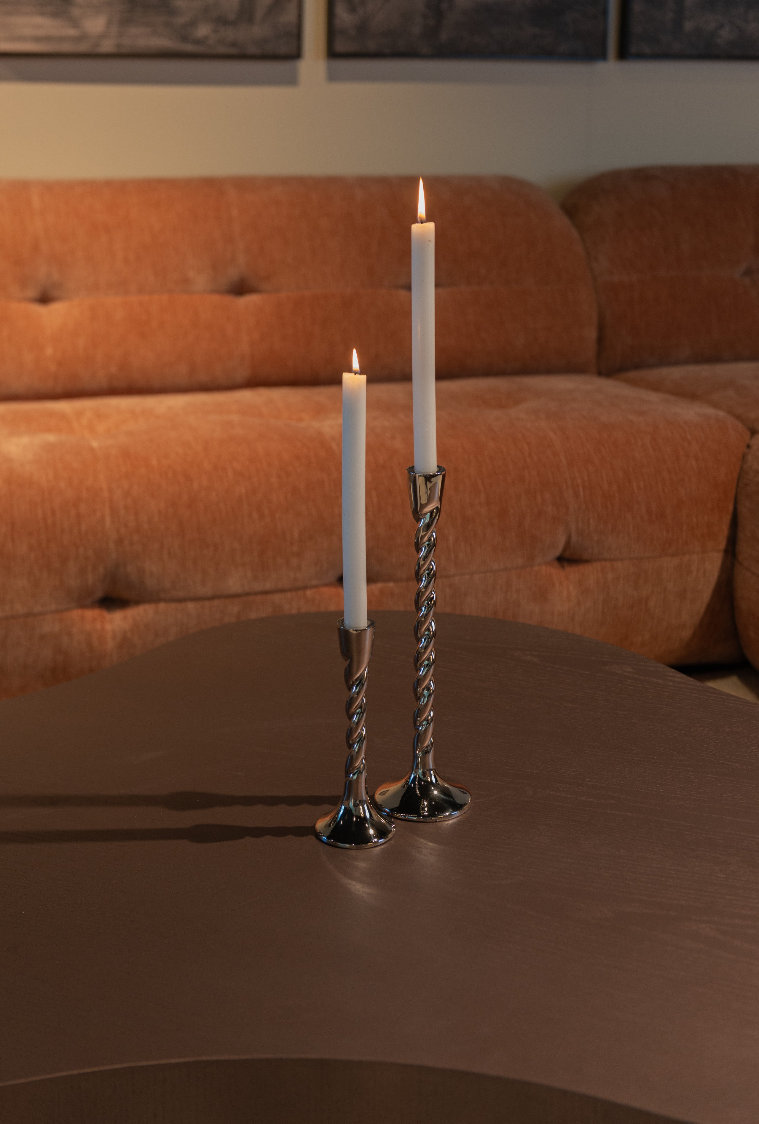 Richmond Interiors Kerzenhalter Crillon silver small Richmond Interiors