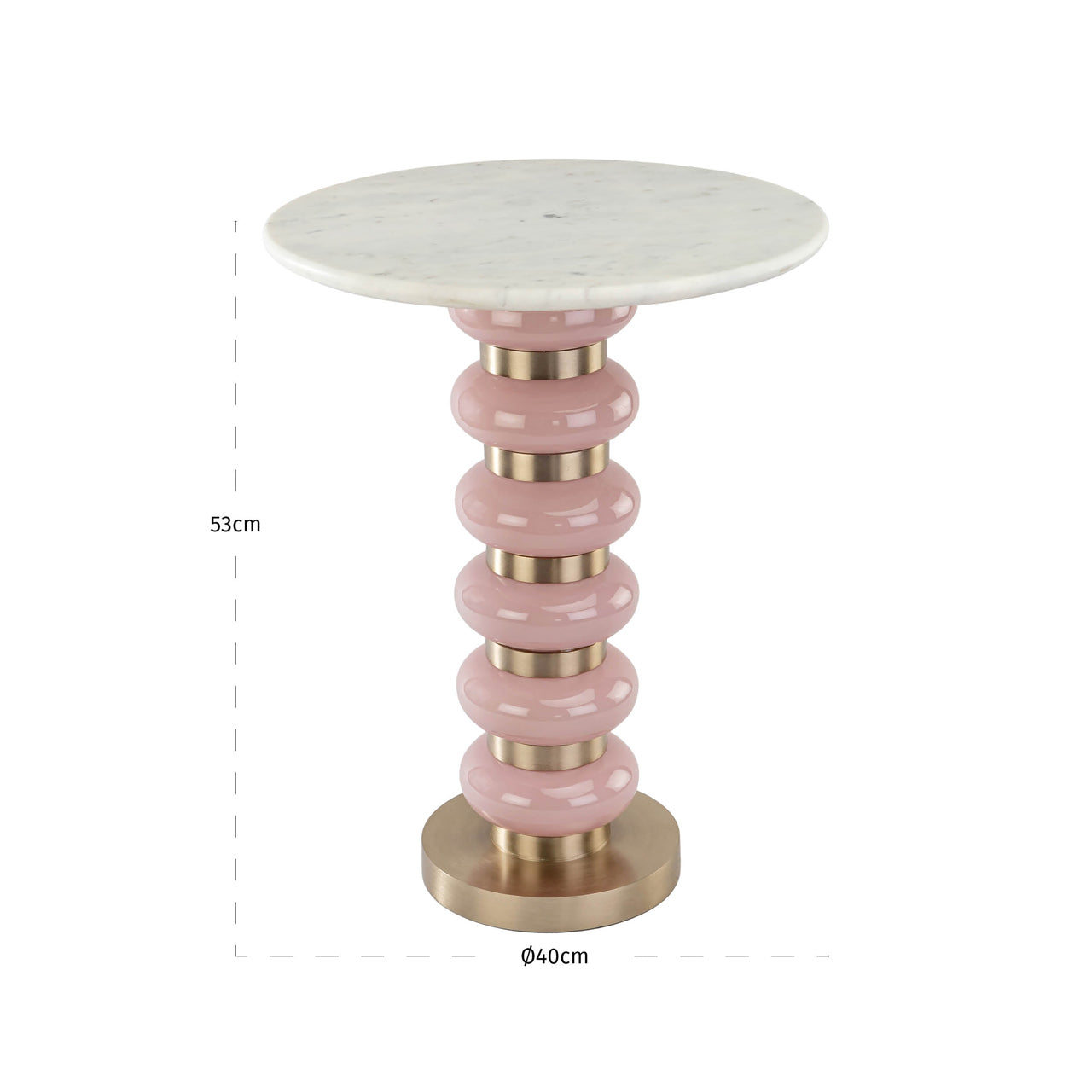 Richmond Interiors Beistelltisch Villeray pink Richmond Interiors