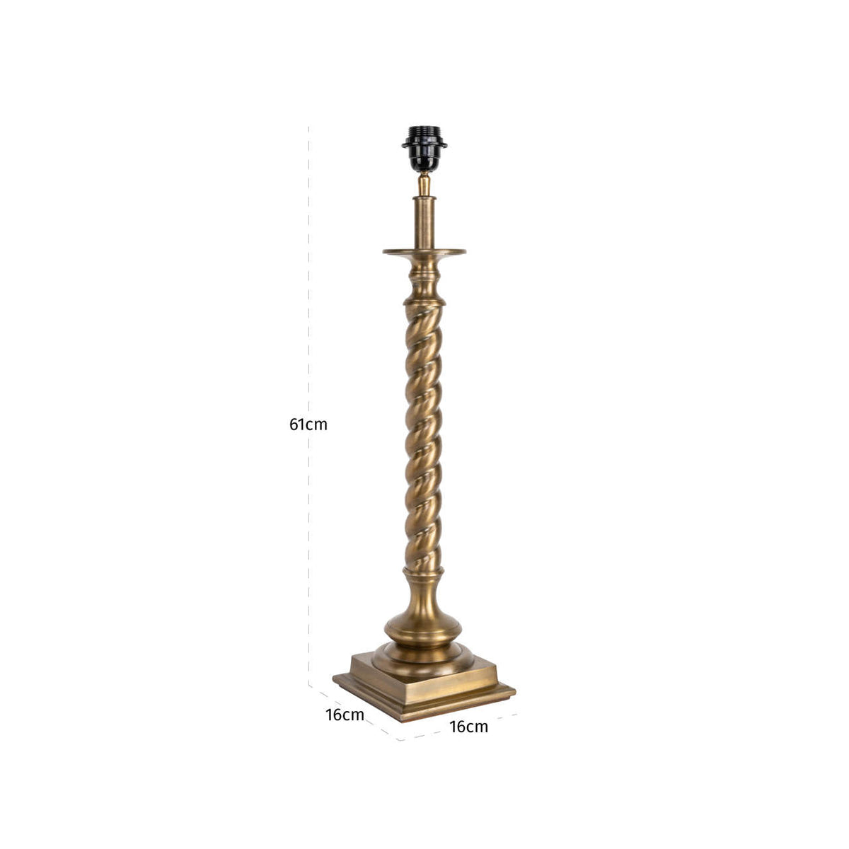 Richmond Interiors Tischlampe Slone brass antique Richmond Interiors