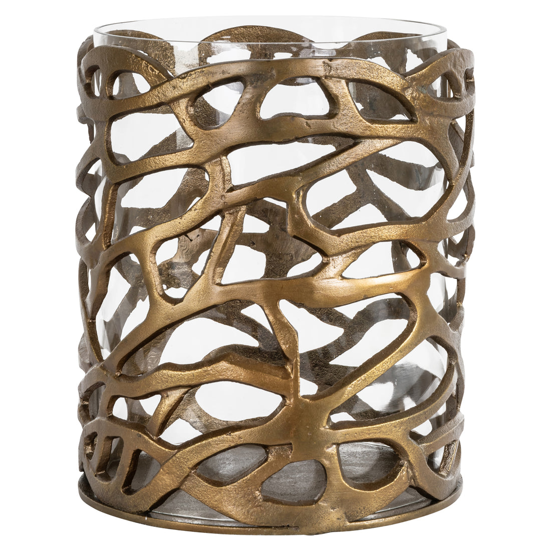 Richmond Interiors Windlicht Mase brass antique Windlicht Richmond Interiors