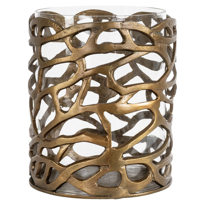 Richmond Interiors Windlicht Mase brass antique Windlicht Richmond Interiors