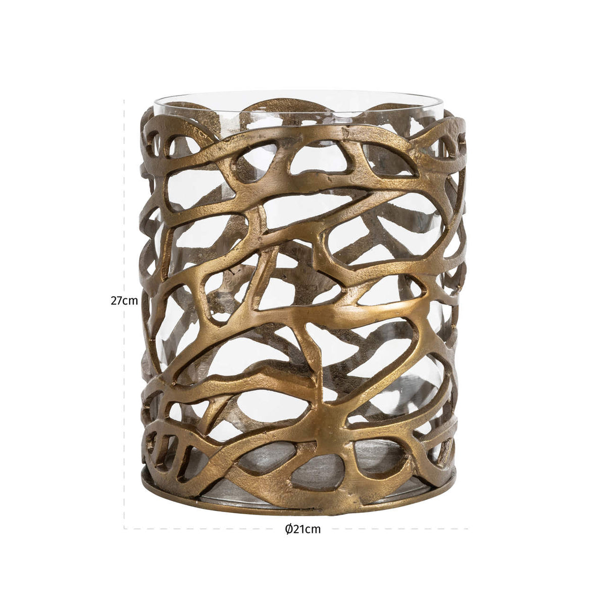 Richmond Interiors Windlicht Mase brass antique Richmond Interiors