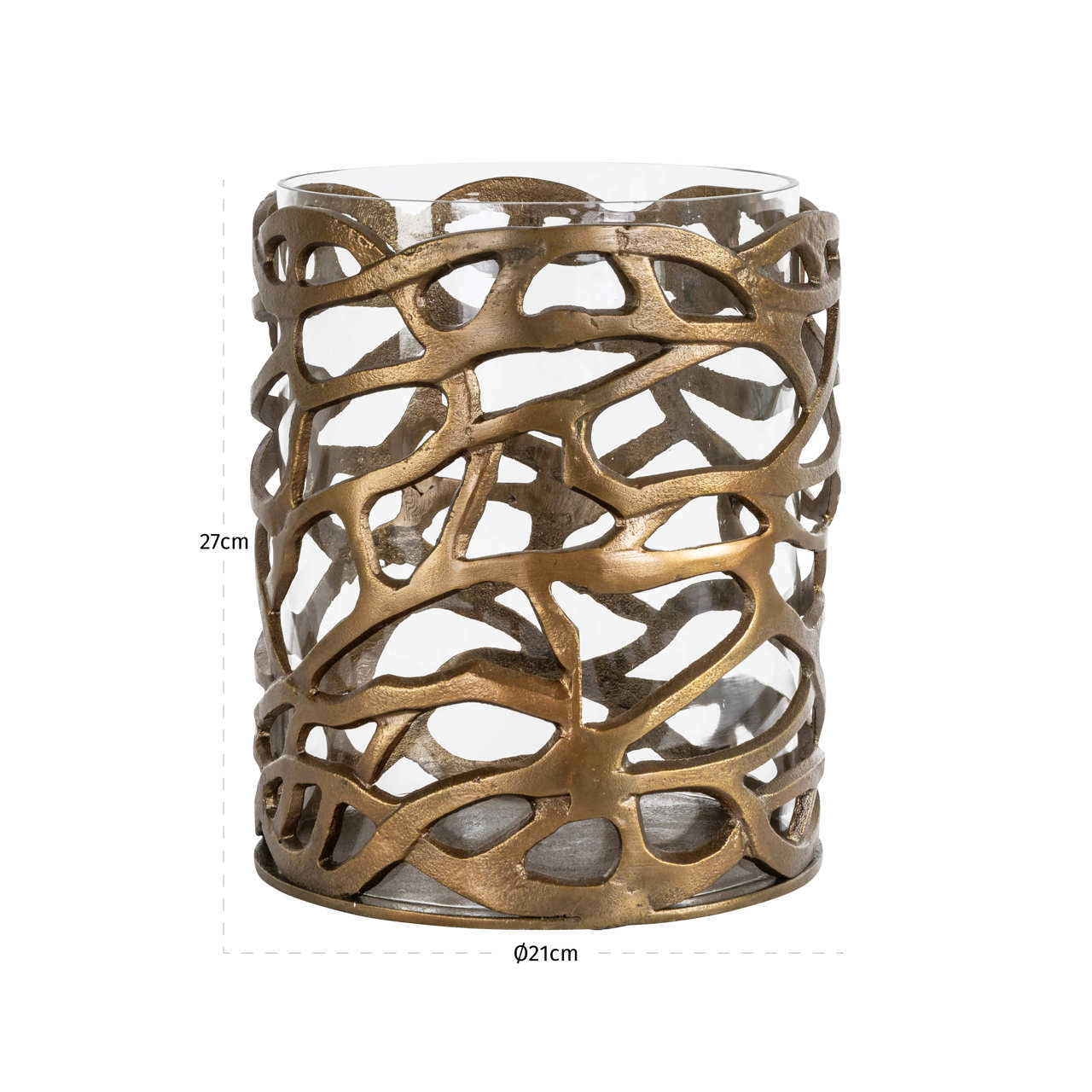 Richmond Interiors Windlicht Mase brass antique Windlicht Richmond Interiors