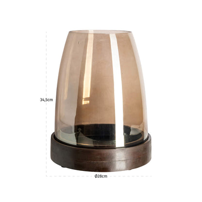 Richmond Interiors Windlicht Skye walnut Windlicht Richmond Interiors