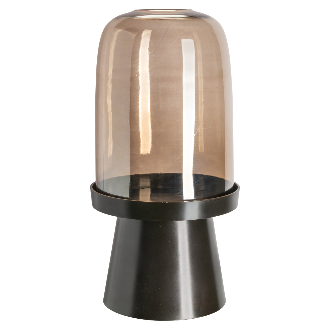 Richmond Interiors Windlicht Meave walnut large Windlicht Richmond Interiors