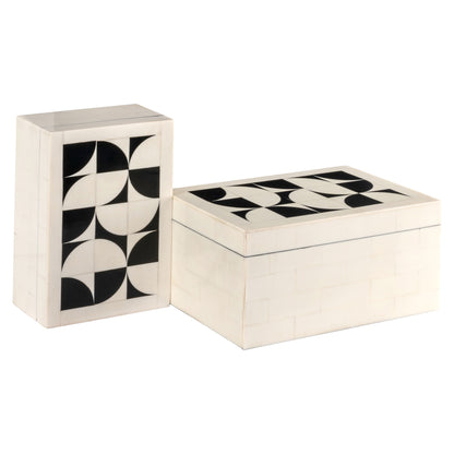 Richmond Interiors Aufbewahrungsbox Flake white (Set of 2) Aufbewahrungsbox Richmond Interiors