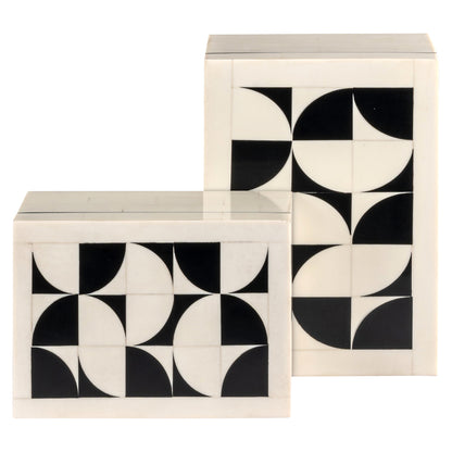 Richmond Interiors Aufbewahrungsbox Flake white (Set of 2) Aufbewahrungsbox Richmond Interiors