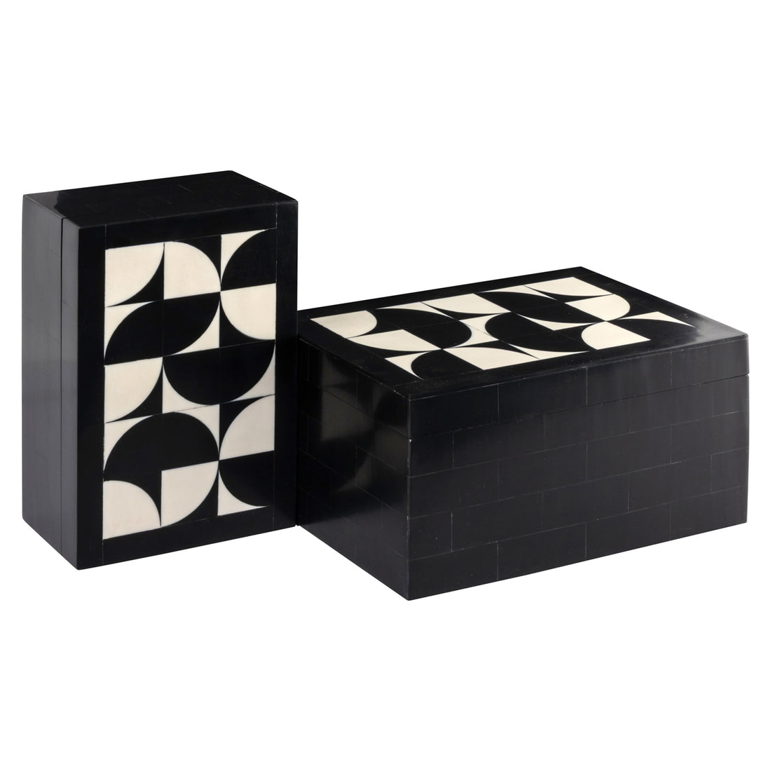Richmond Interiors Aufbewahrungsbox Rae black/white (Set of 2) Aufbewahrungsbox Richmond Interiors