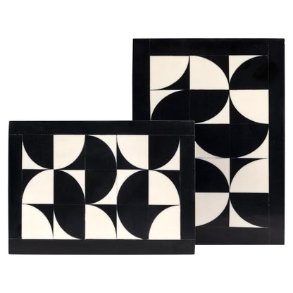 Richmond Interiors Aufbewahrungsbox Rae black/white (Set of 2) Aufbewahrungsbox Richmond Interiors