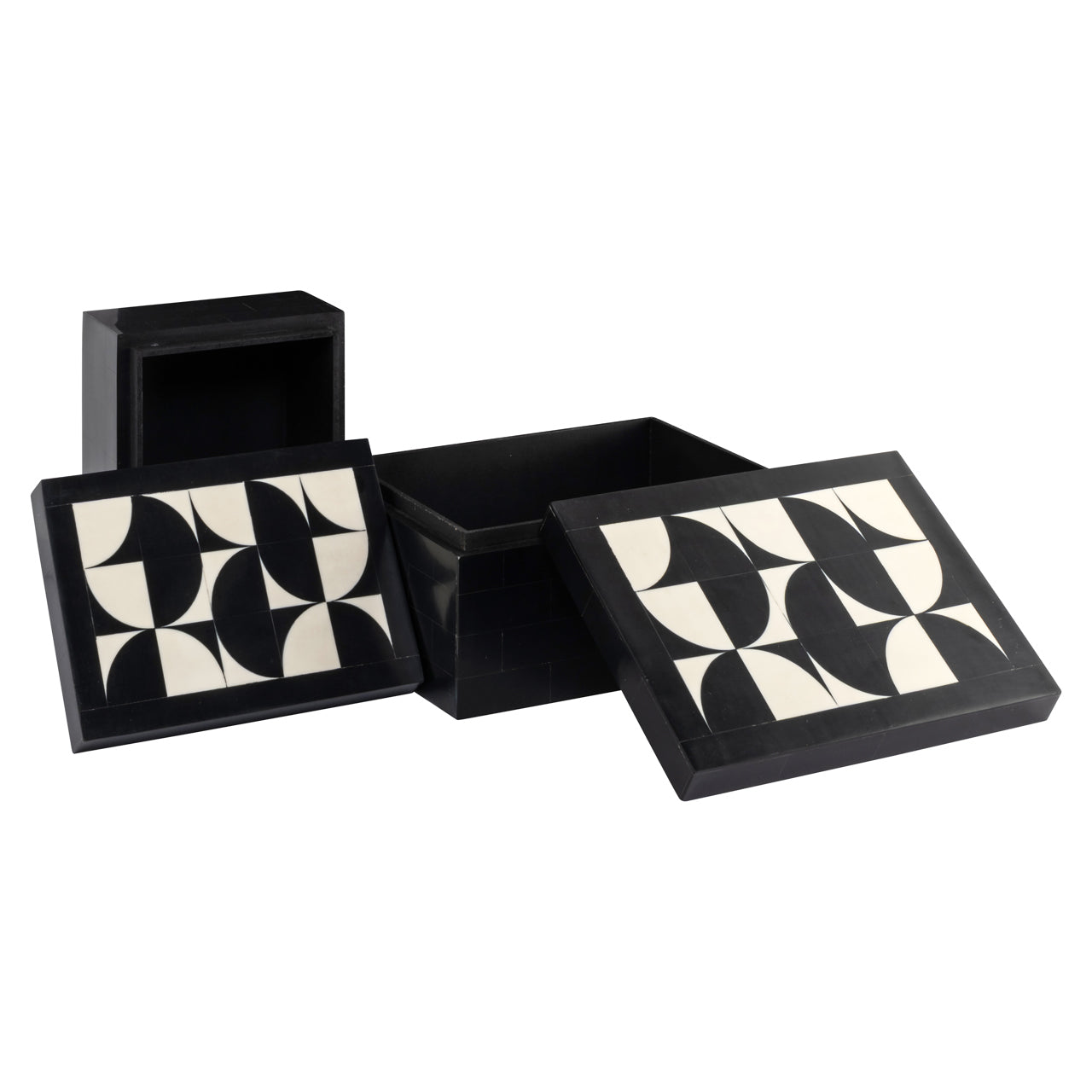 Richmond Interiors Aufbewahrungsbox Rae black/white (Set of 2) Aufbewahrungsbox Richmond Interiors