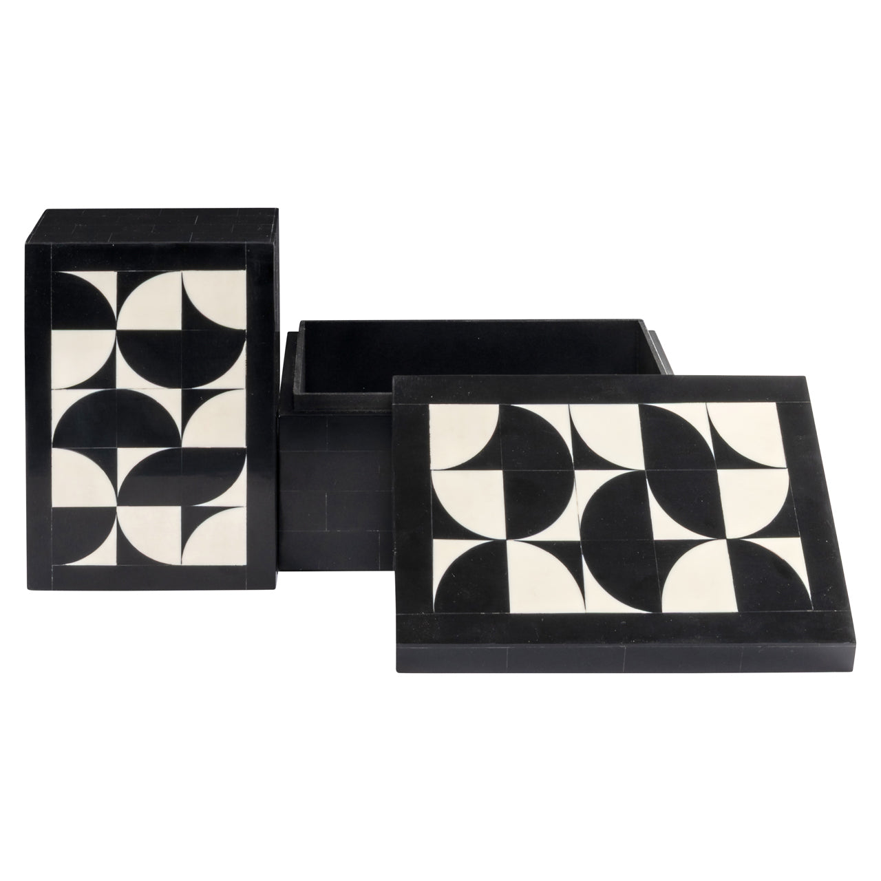 Richmond Interiors Aufbewahrungsbox Rae black/white (Set of 2) Aufbewahrungsbox Richmond Interiors