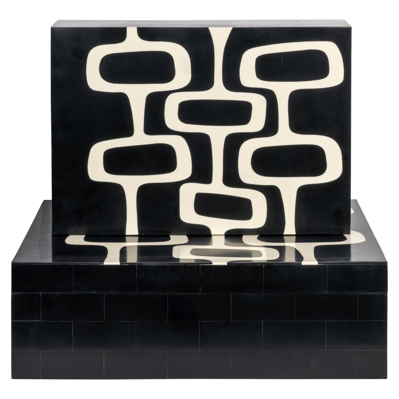 Richmond Interiors Aufbewahrungsbox Lux black/white (Set of 2) Aufbewahrungsbox Richmond Interiors