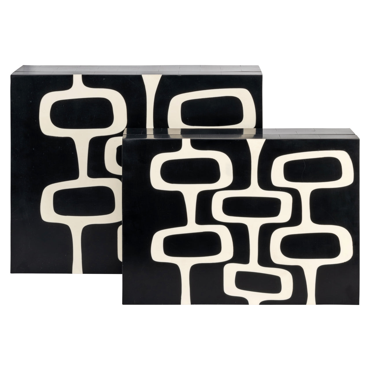 Richmond Interiors Aufbewahrungsbox Lux black/white (Set of 2) Aufbewahrungsbox Richmond Interiors