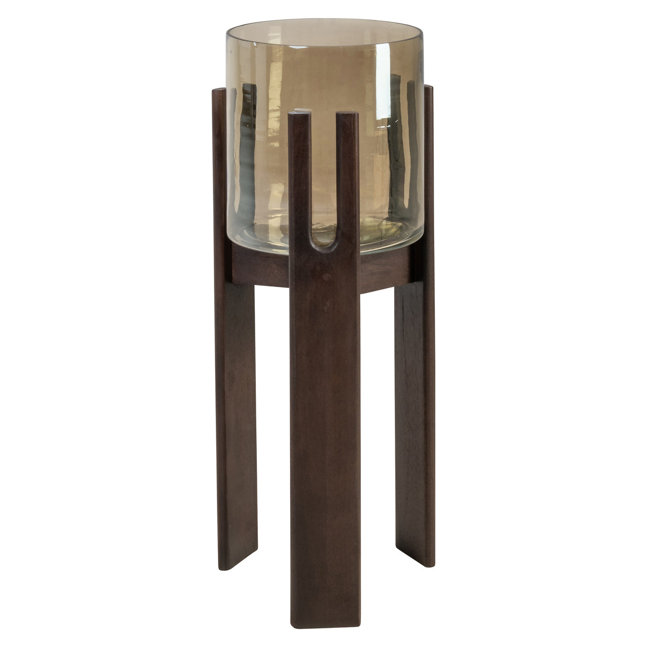 Richmond Interiors Windlicht Paige walnut small Windlicht Richmond Interiors