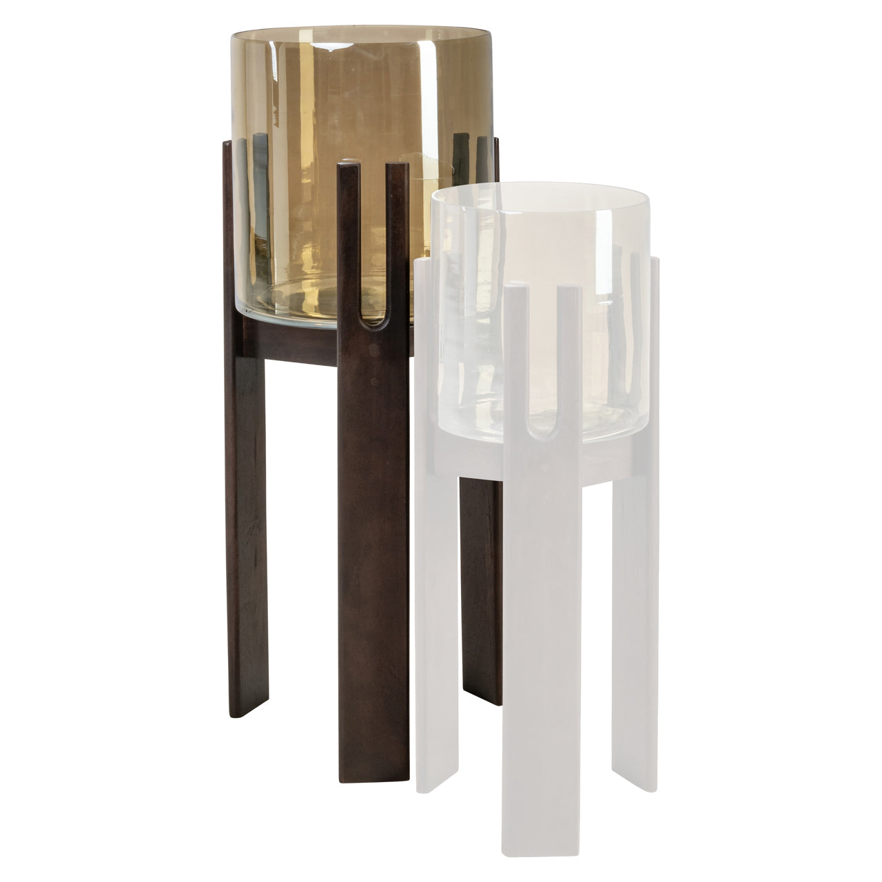 Richmond Interiors Windlicht Reese walnut large Windlicht Richmond Interiors