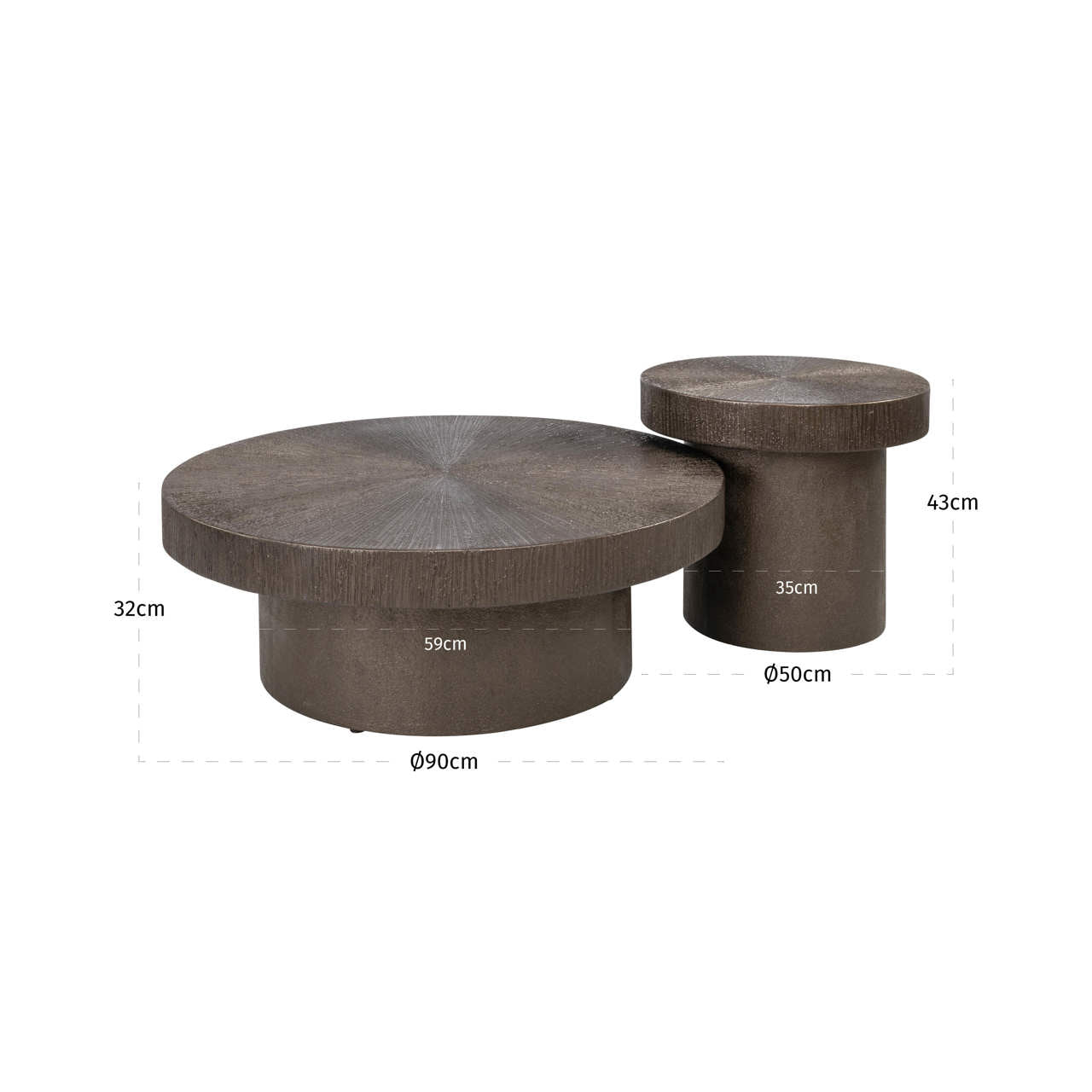 Richmond Interiors Couchtisch Lindo Brunzae (Set of 2) Couchtisch Richmond Interiors