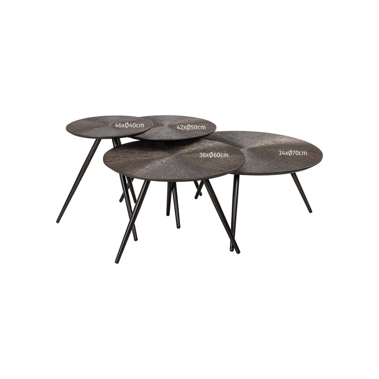Richmond Interiors Couchtisch Quadra Brunzae (Set of 4) Couchtisch Richmond Interiors