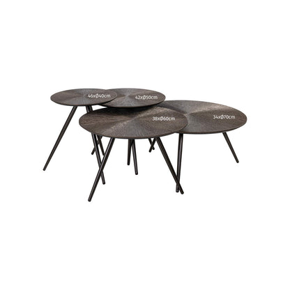 Richmond Interiors Couchtisch Quadra Brunzae (Set of 4) Couchtisch Richmond Interiors