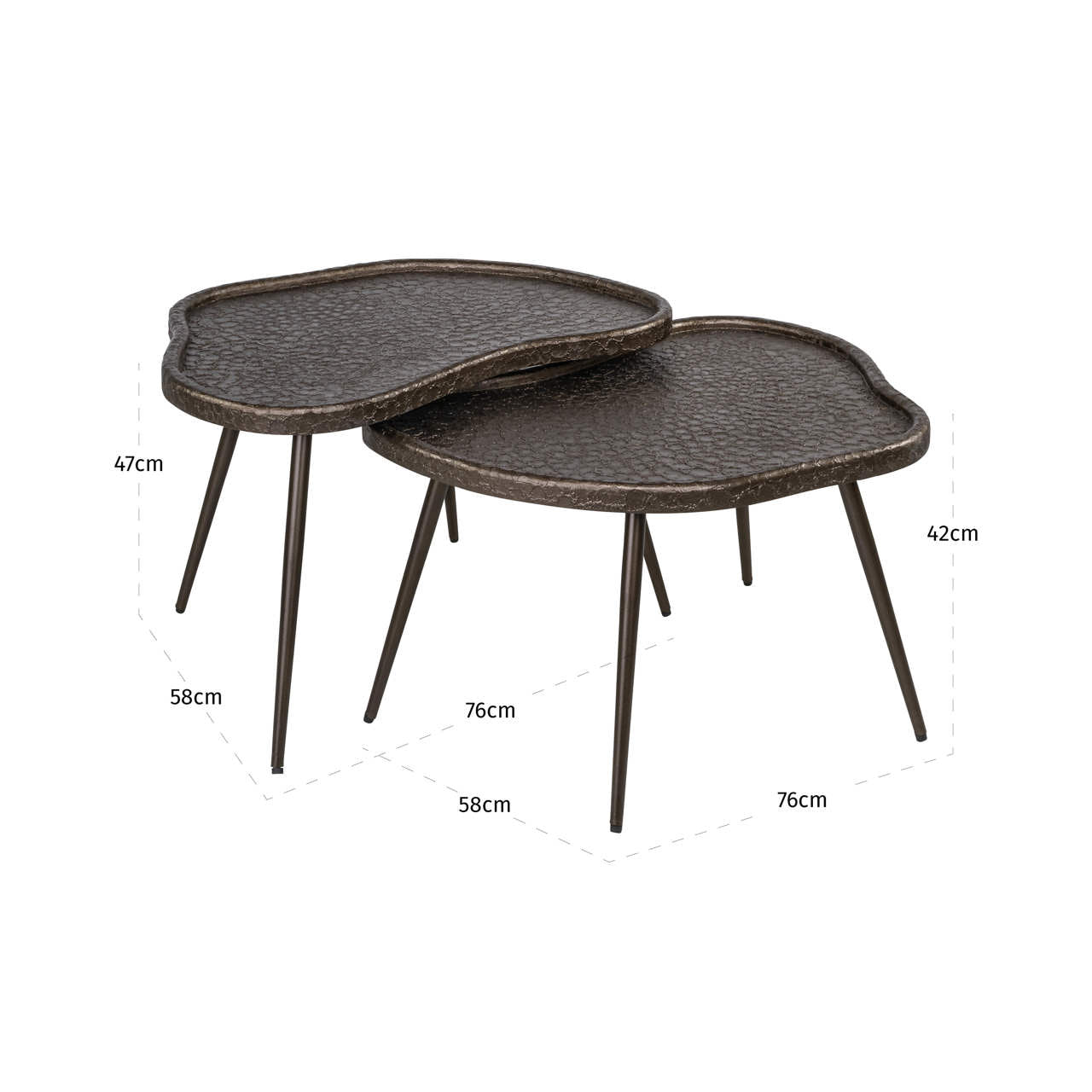 Richmond Interiors Couchtisch Bean Brunzae (Set of 2) Couchtisch Richmond Interiors