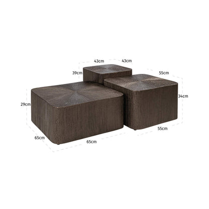 Richmond Interiors Couchtisch Cubes Brunzae (Set of 3) Couchtisch Richmond Interiors