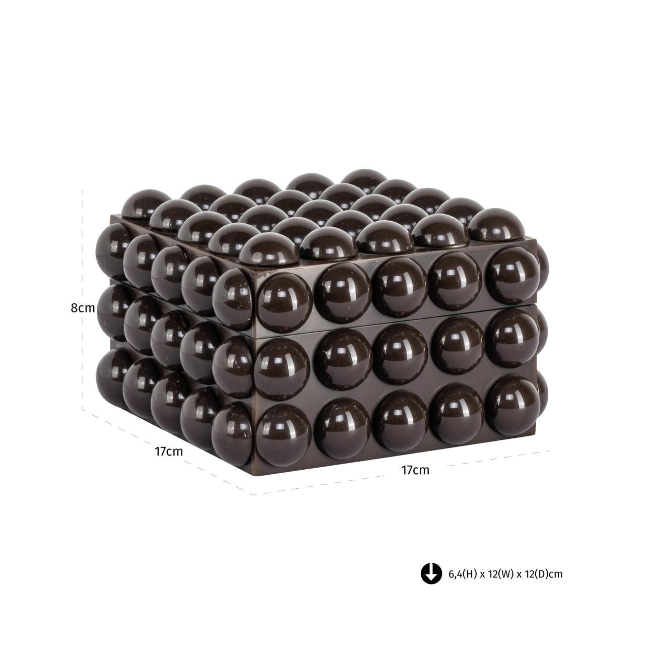 Richmond Interiors Aufbewahrungsbox Nyx dark brown small Aufbewahrungsbox Richmond Interiors