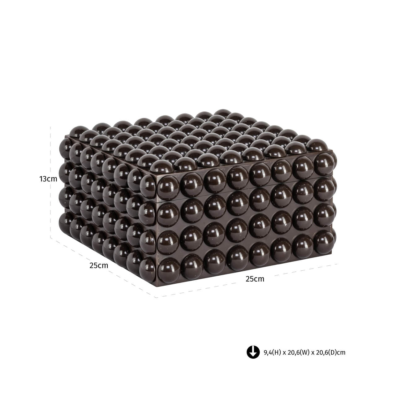 Richmond Interiors Aufbewahrungsbox Nyx dark brown large Aufbewahrungsbox Richmond Interiors
