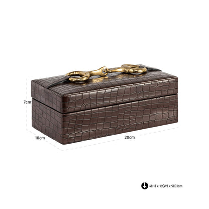 Richmond Interiors Aufbewahrungsbox Rex dark brown small Richmond Interiors