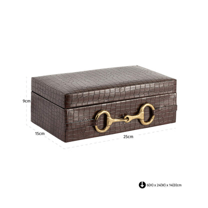 Richmond Interiors Aufbewahrungsbox Rex dark brown large Richmond Interiors