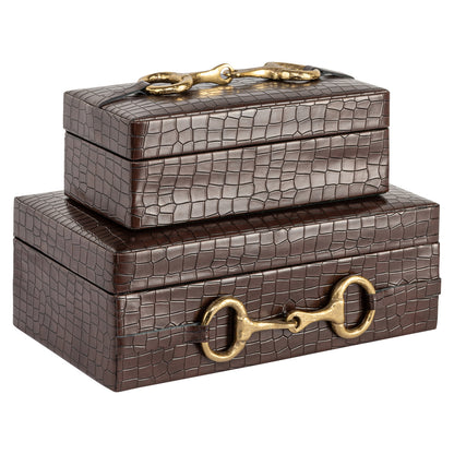 Richmond Interiors Aufbewahrungsbox Rex dark brown large Richmond Interiors