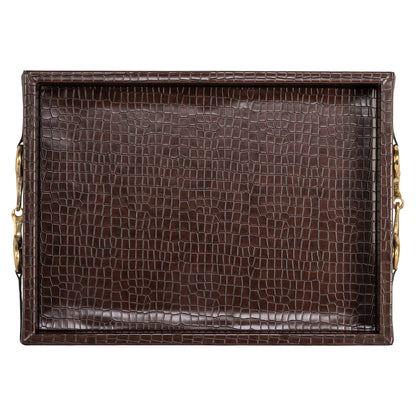 Richmond Interiors Tablett Banks dark brown