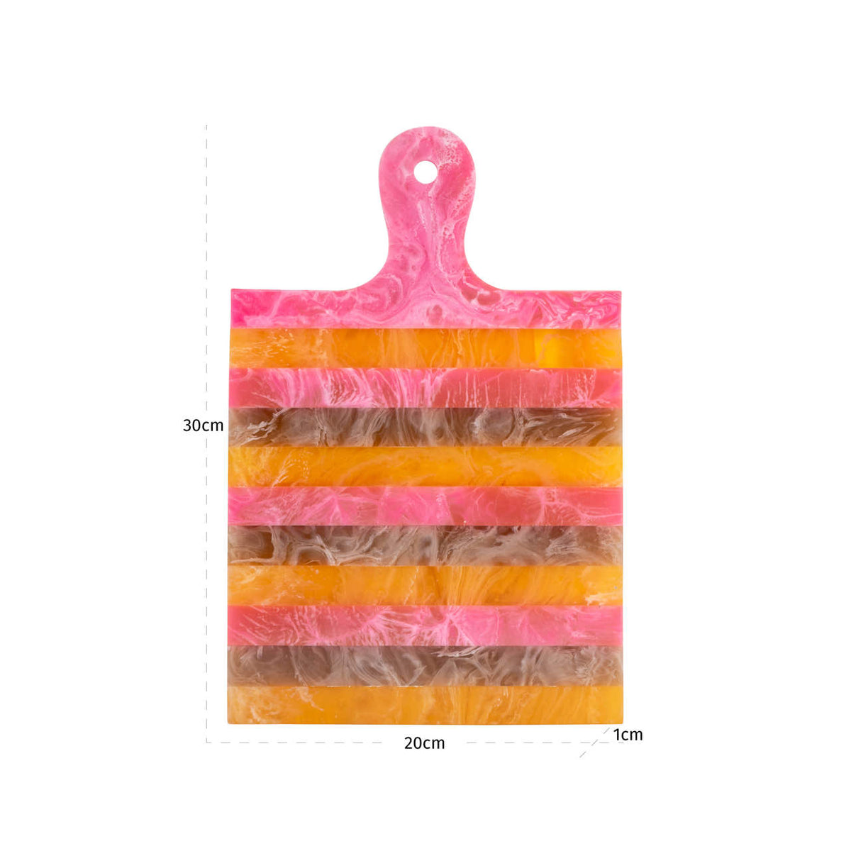 Richmond Interiors Tablett Cindy pink/orange - serving board small Richmond Interiors
