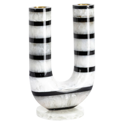 Richmond Interiors Kerzenhalter River black/white Richmond Interiors