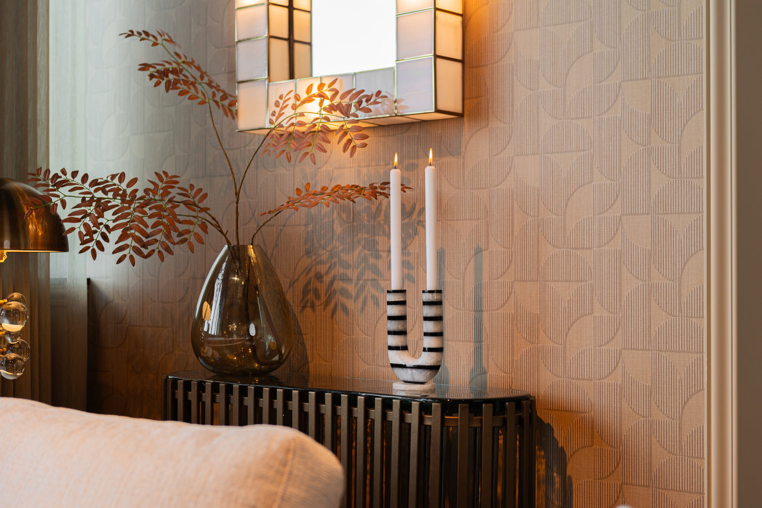 Richmond Interiors Kerzenhalter River black/white Richmond Interiors