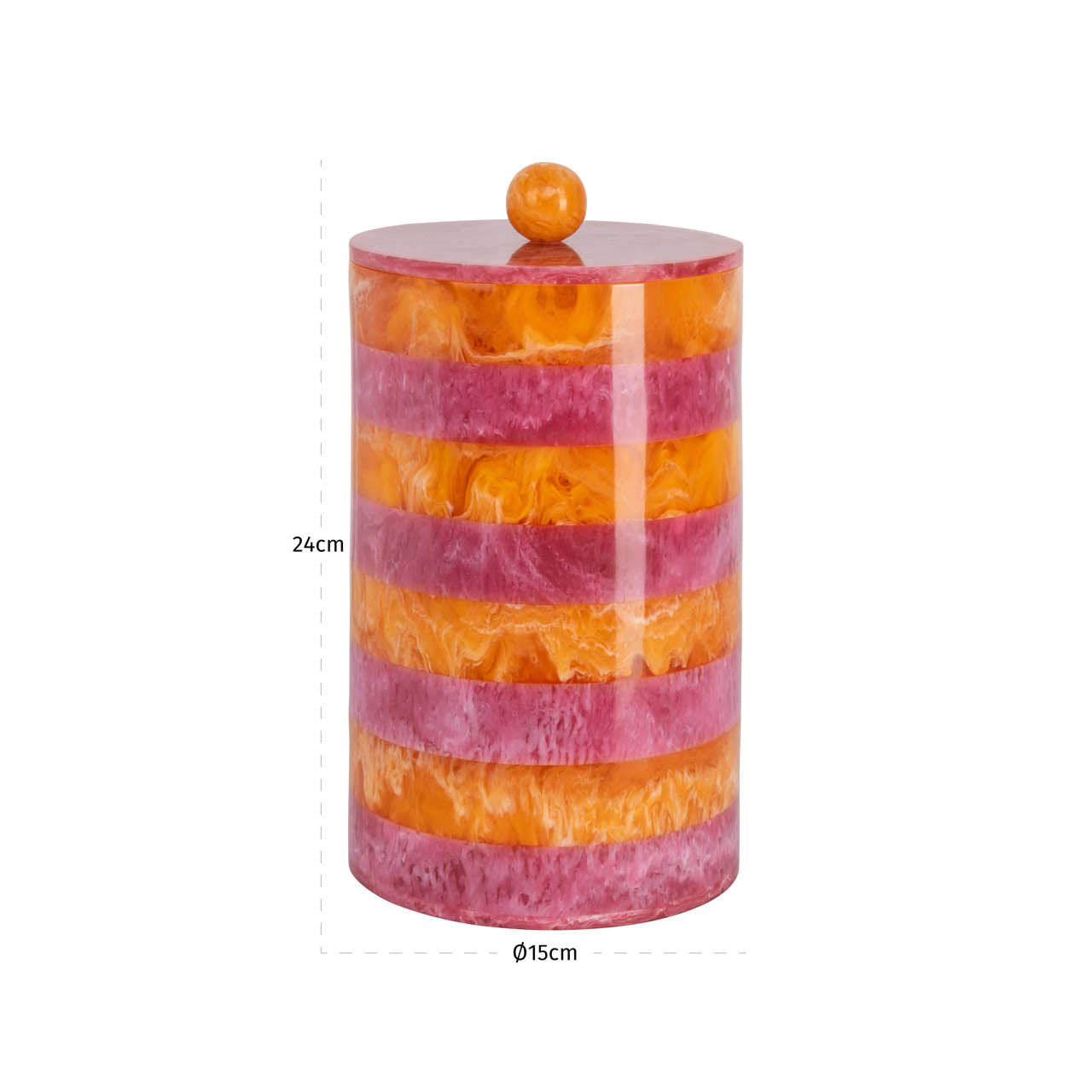 Richmond Interiors Aufbewahrungsbox Lilybelle pink/orange storage jar small Aufbewahrungsbox Richmond Interiors